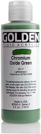 Акрилна течност Golden Fluid, флакон от 4 грама, зелен азотен хром (2060-4)