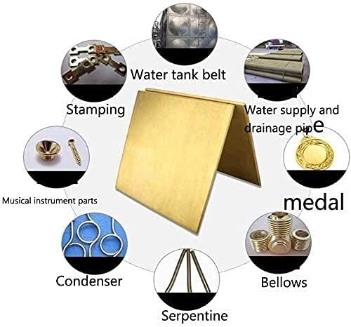 Метална медни фолио SYZHIWUJIA, Месинг лист, Суровини, за обработка на метали, Латунная плоча, Латунная табела (Размер: